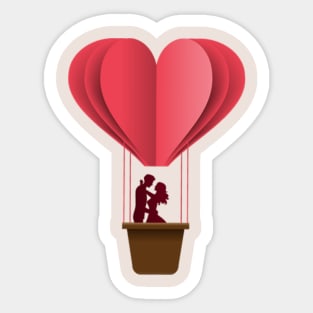 flying heart | valentine gift Sticker